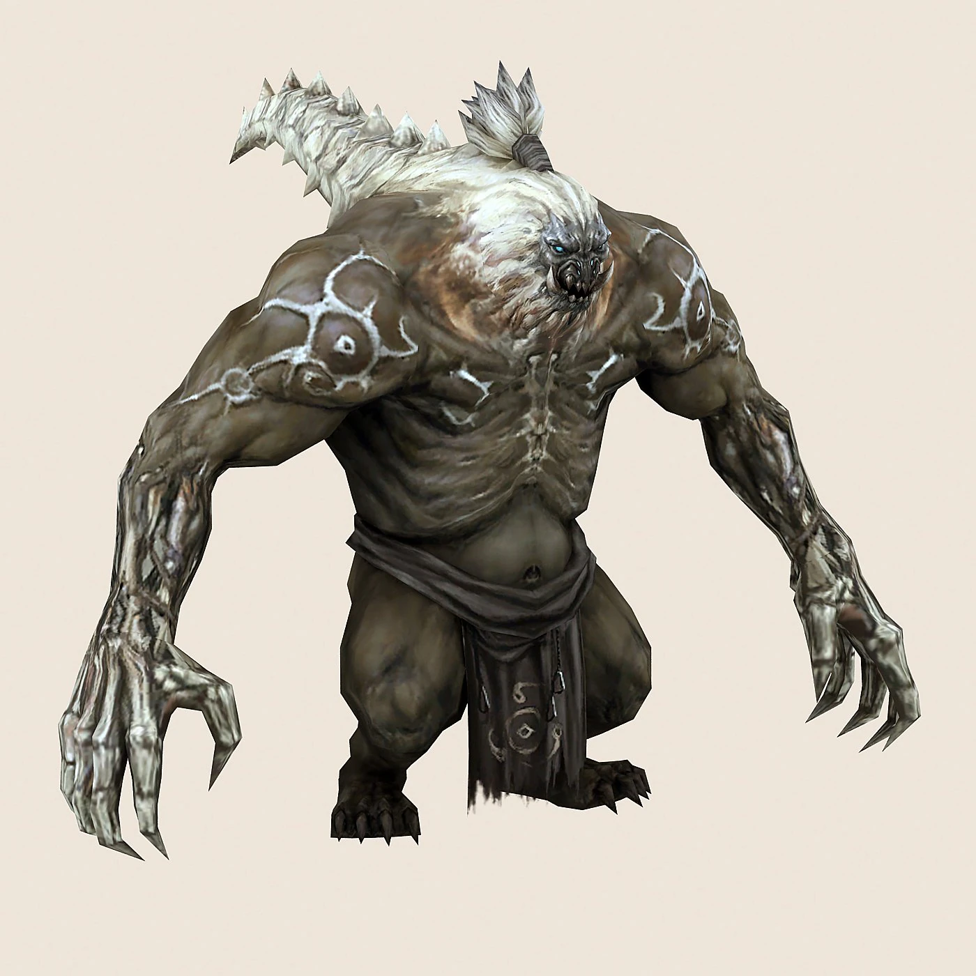 low poly 3d monster - action troll 3D Model .c4d .max .obj .3ds .fbx .stl .blend 