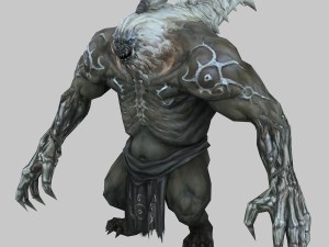 low poly 3d monster - action troll 3D-Modell