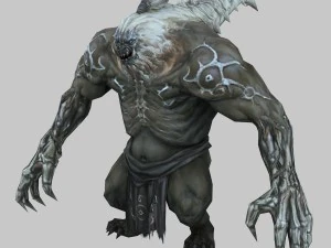 low poly 3d monster - action troll 3D Model
