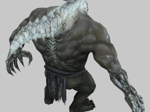 low poly 3d monster - action troll 3D-Modell
