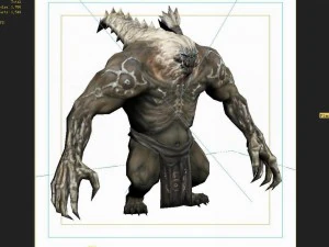 low poly 3d monster - action troll 3D Model