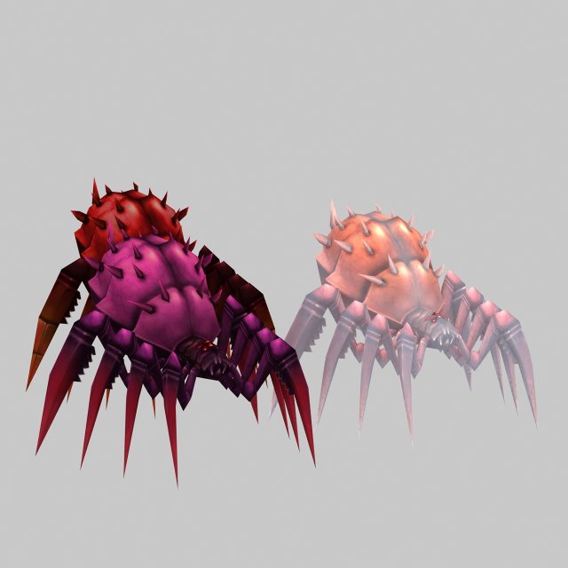 low poly 3d monster - poisonous spider 3Dモデル .c4d .max .obj .3ds .fbx .stl .blend 