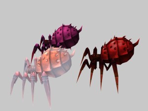 low poly 3d monster - poisonous spider 3Dモデル