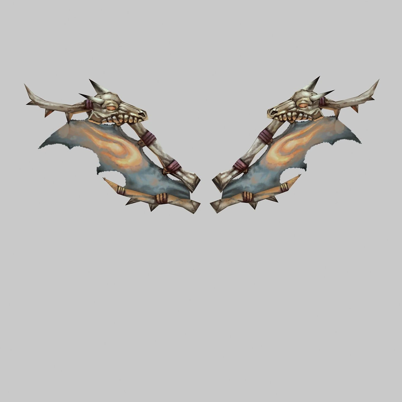 low poli 3d potw&oacute;r - skrzydła diabła Model 3D .c4d .max .obj .3ds .fbx .stl .blend 