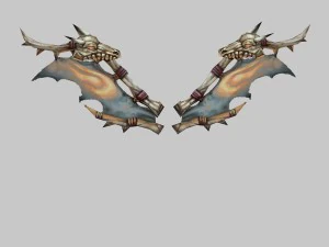 monster 3d poli rendah - sayap setan Model 3D