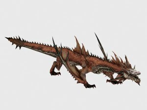 Low-Poly-3D-Monster &ndash; fliegendes Biest 3D Modell