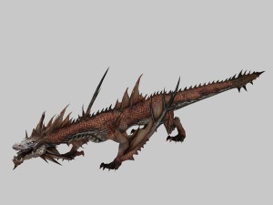 low poly 3d monster - flying beast 3D Model