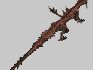 low poly 3d monster - flying beast 3D Model