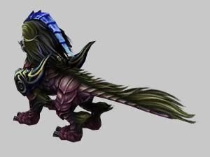 monster - pink the mythical wild animal 02 3D Model