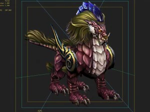 monster - pink the mythical wild animal 02 3D Model