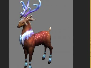 low poly 3d monster - deer caught on 3D Model