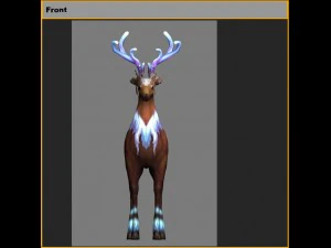 low poly 3d monster - deer caught on 3D Model