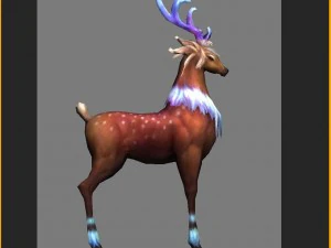 low poly 3d monster - deer caught on 3D Model