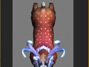 low poly 3d monster - deer caught on 3D Model