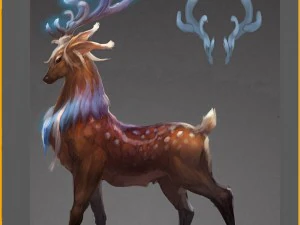 low poly 3d monster - deer caught on 3D Model
