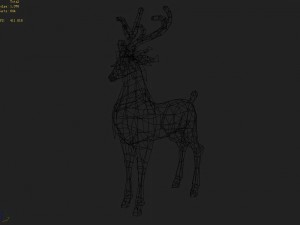 low poly 3d monster - deer caught on Modelo 3D