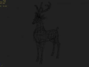 low poly 3d monster - deer caught on 3D Model