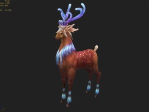 low poly 3d monster - deer caught on Modelo 3D
