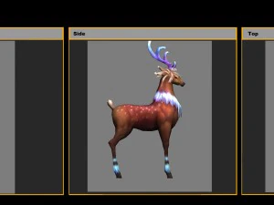 low poly 3d monster - deer caught on 3D Model