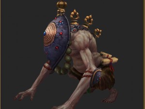 low poly 3d monster - the walker 3Dモデル