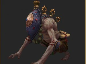 low poly 3d monster - the walker 3D Model