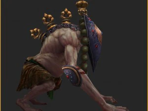 low poly 3d monster - the walker 3D Model