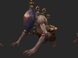 low poly 3d monster - the walker 3D Model