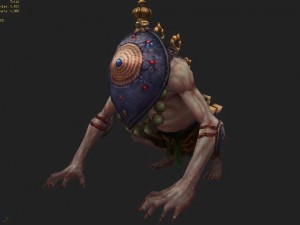 low poly 3d monster - the walker 3Dモデル