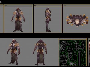low poly 3d monster - floatation 3D Model