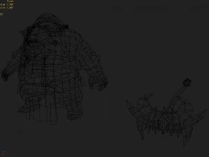 monstro 3d de baixo poli - grande 03 Modelo 3D