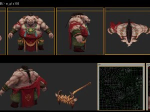 monstro 3d de baixo poli - grande 03 Modelo 3D