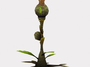 low poly 3d monster - attack - plant 3Dモデル