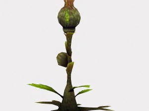 low poly 3d monster - attack - plant 3D Model