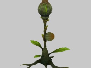 low poly 3d monster - attack - plant 3Dモデル