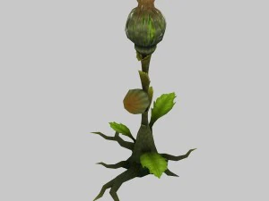 low poly 3d monster - attack - plant 3D Model