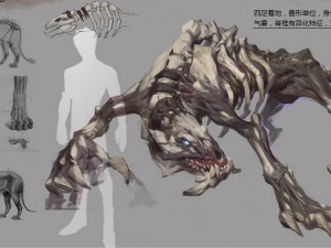 low poly 3d monster - bones 3D Model