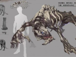 낮은 폴리 3d 괴물 - 뼈 3D 모델