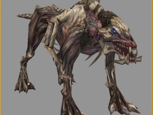 low poly 3d monster - bones 3D Модель