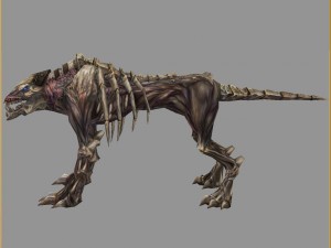 low poly 3d monster - bones 3D Модель