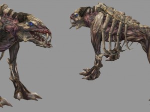 low poly 3d monster - bones 3D Модель