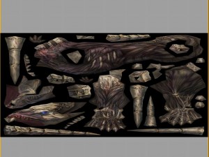 low poly 3d monster - bones 3D Модель