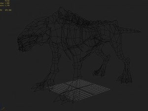 low poly 3d monster - bones 3D Модель