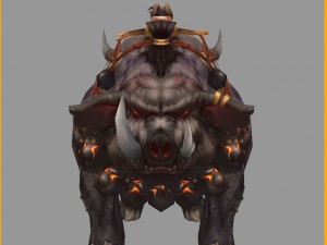 low poly 3d monster - butler gaocai 03 3D 모델