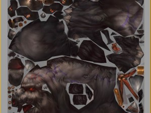 low poly 3d monster - butler gaocai 03 3D 모델