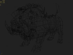 low poly 3d monster - butler gaocai 03 3D 모델