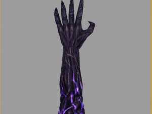 low poly 3d monster - ghostly hand 3D Модель