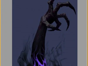 low poly 3d monster - ghostly hand 3D Model