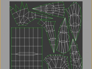 low poly 3d monster - ghostly hand 3D Модель