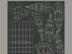low poly 3d monster - ghostly hand 3D Model