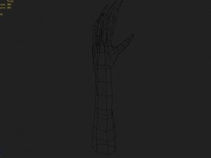 low poly 3d monster - ghostly hand 3D Модель